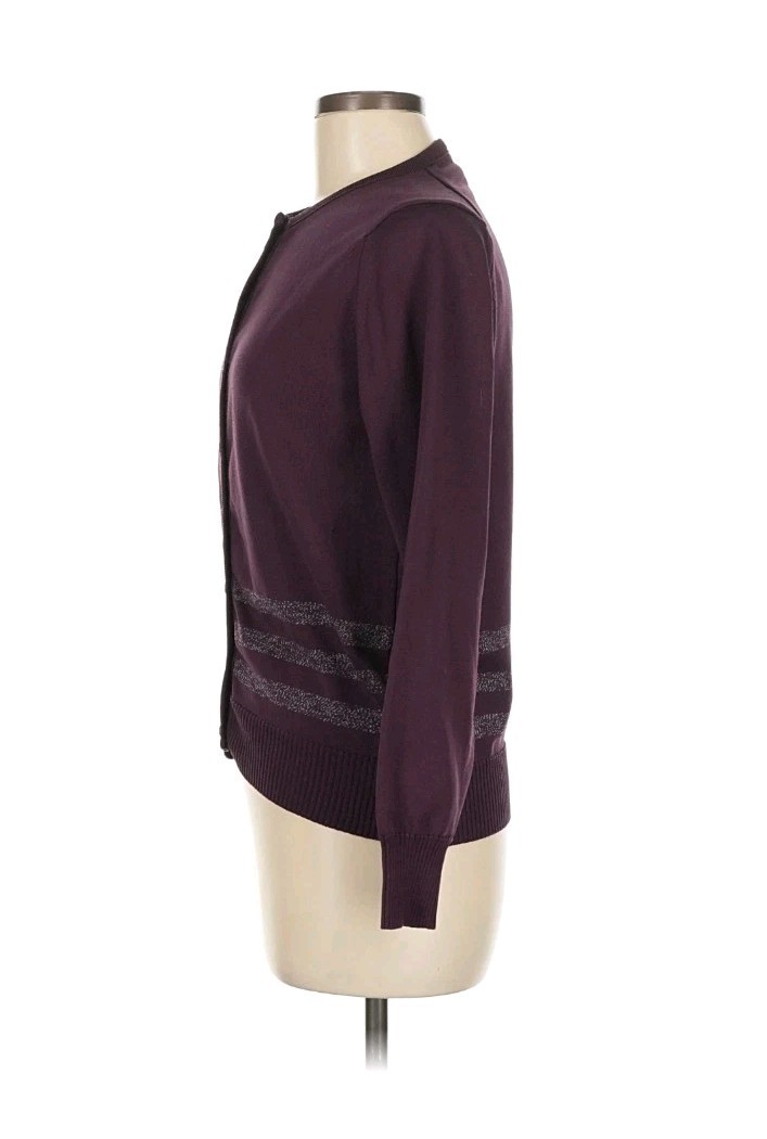 Vintage Givenchy Sport Women Button Down Classic Plum Qiana Cardigan Old Money