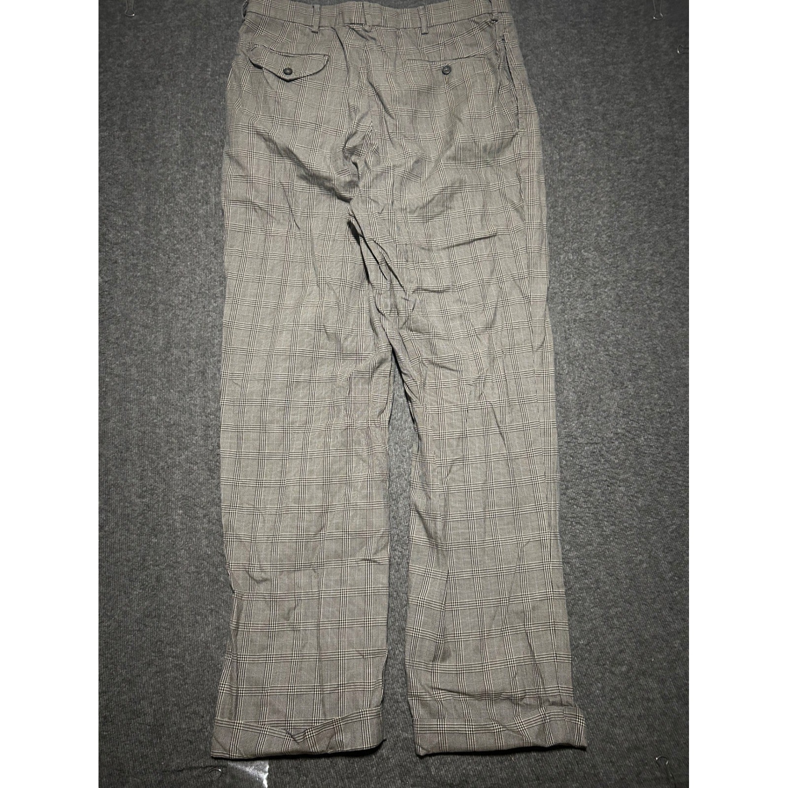 Polo ralph lauren vintage houndstooth plaid cuffed cotton fit 33X31 (tag 34X32