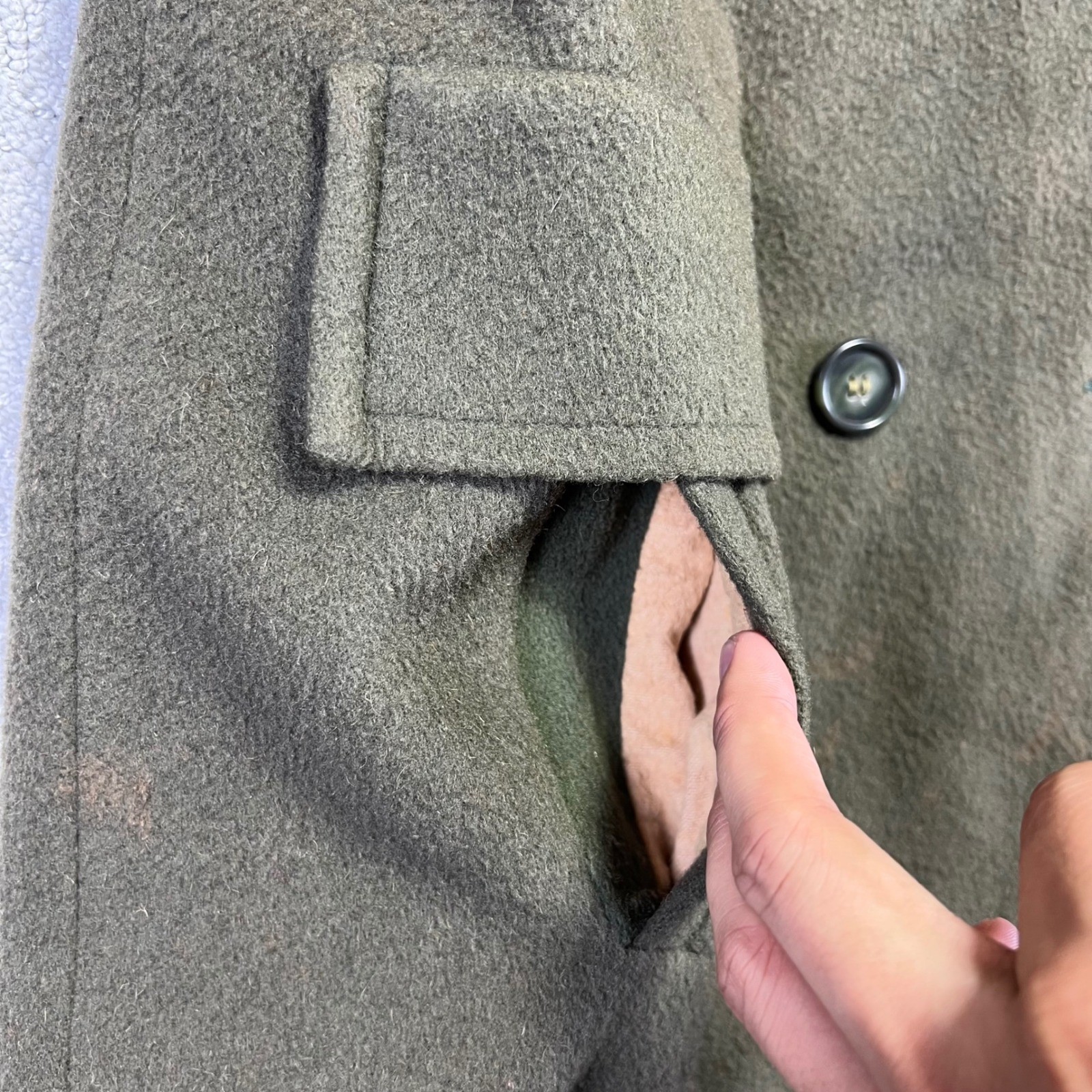 VINTAGE Schuster Camapile Jacket Womens 18 Fine Wool Camel Hair Hooded Coat 50s