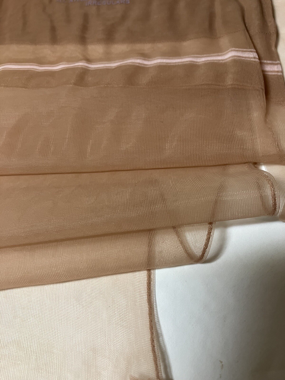 3 PAIRS VTG SUNTONE 15/51 FF SHEER FLAT PLAIN NYLON STOCKINGS 8.5” X 30” Vintage