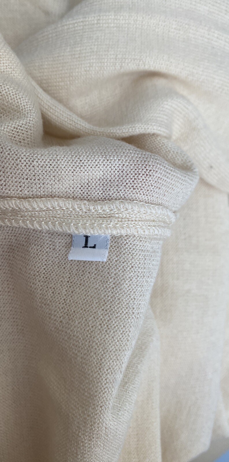 Vintage Emanuel Ungaro Paris Sweater Cream Chiffon, Gold Flower SZ L Chest 34”