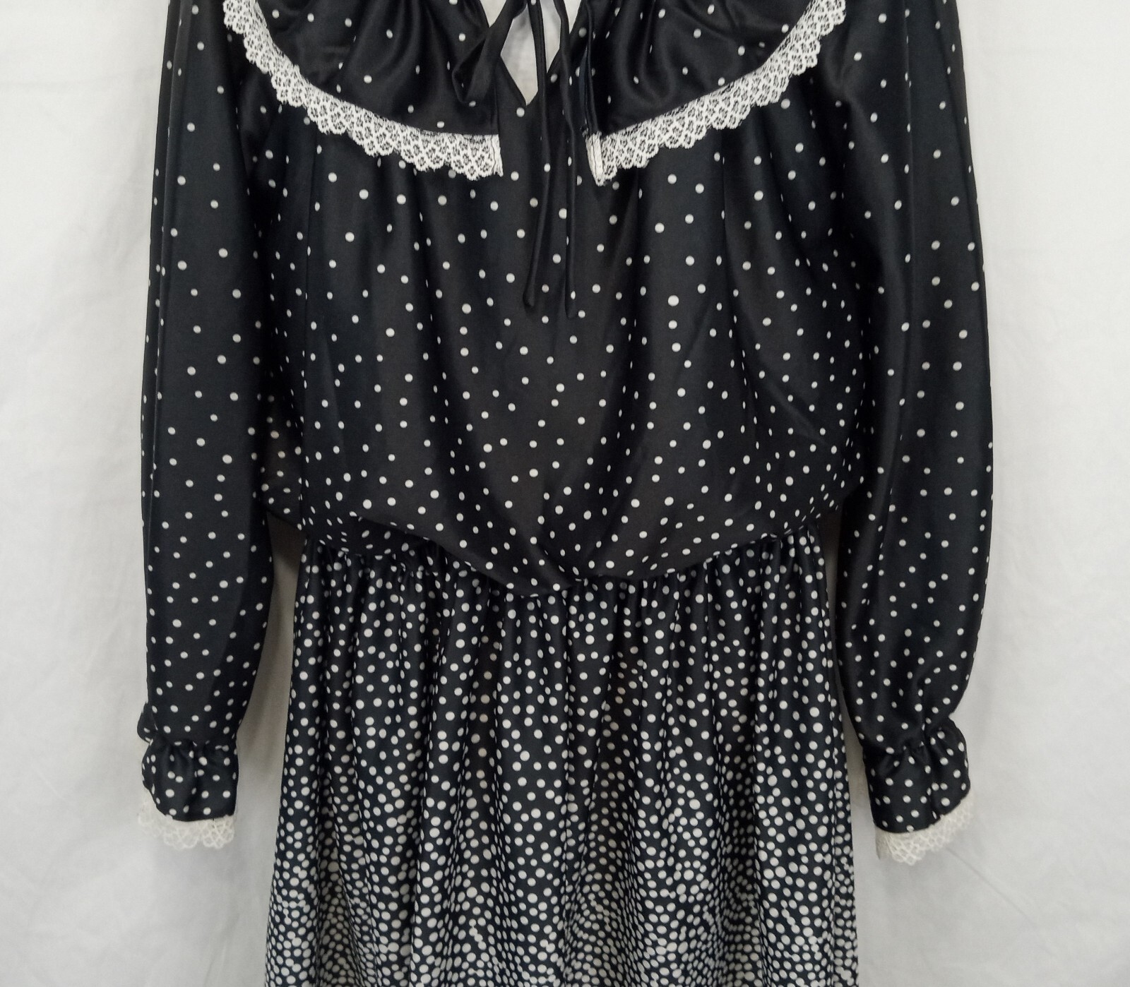 England Saint Honore Satin Black /white Polka Dot women&rsquo;s dress size 10