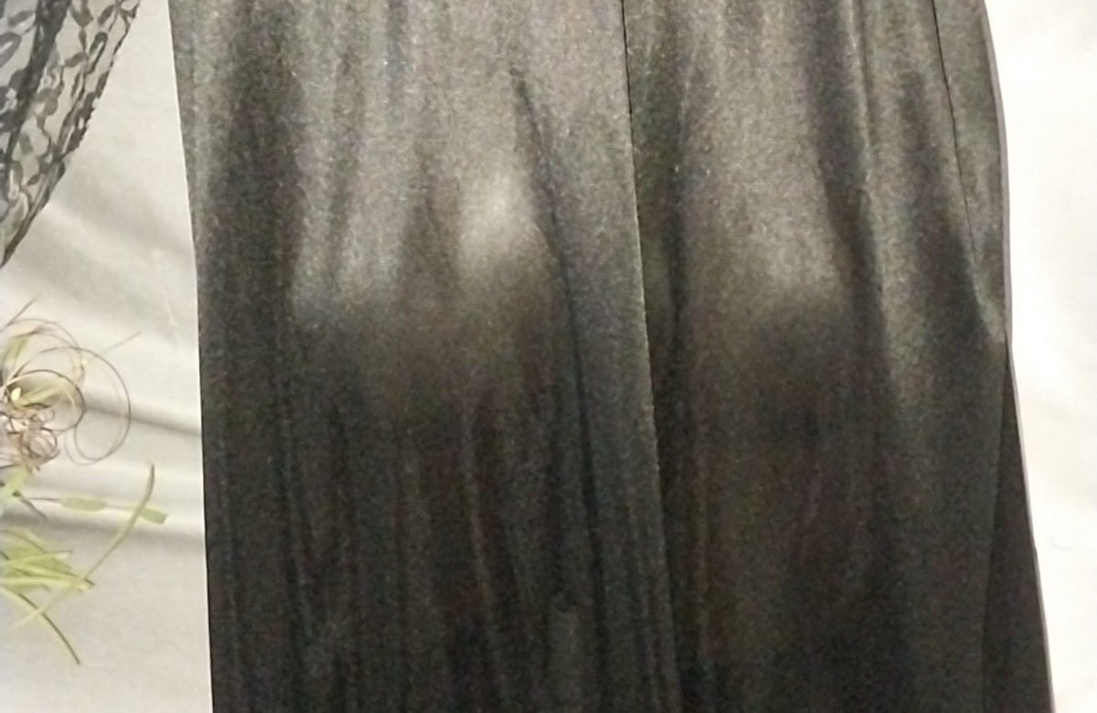 VTG SILKY NYLON FLIMSY THIN EMBRD FLUTTER SLV NIGHTGOWN SHIMMERY SHINES 48&Prime;
