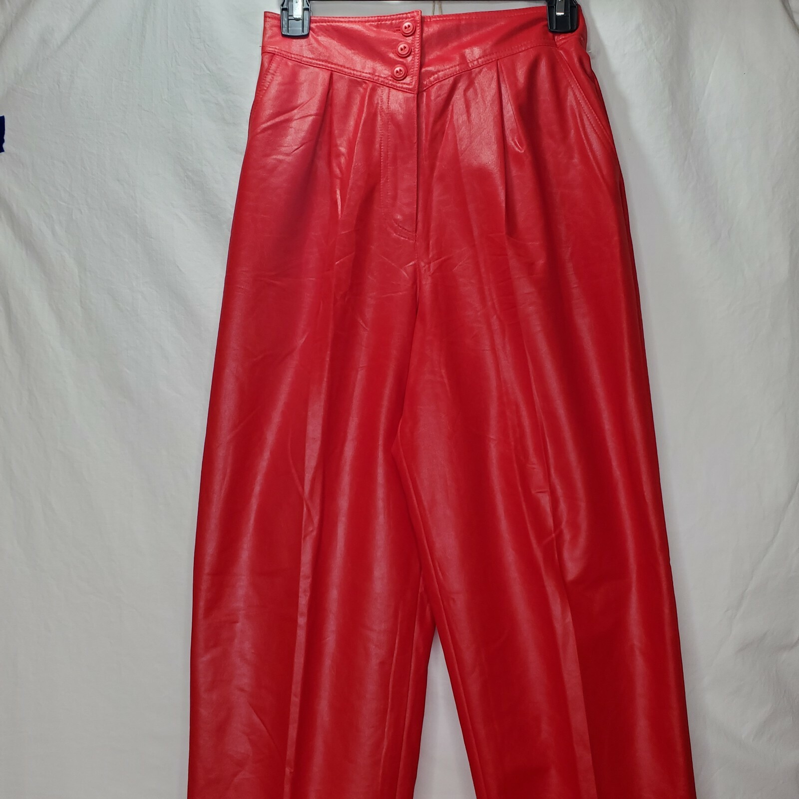Vintage 80s Red Jacket Pants Batwing Sleeves High Waist Costume Movie Stage New