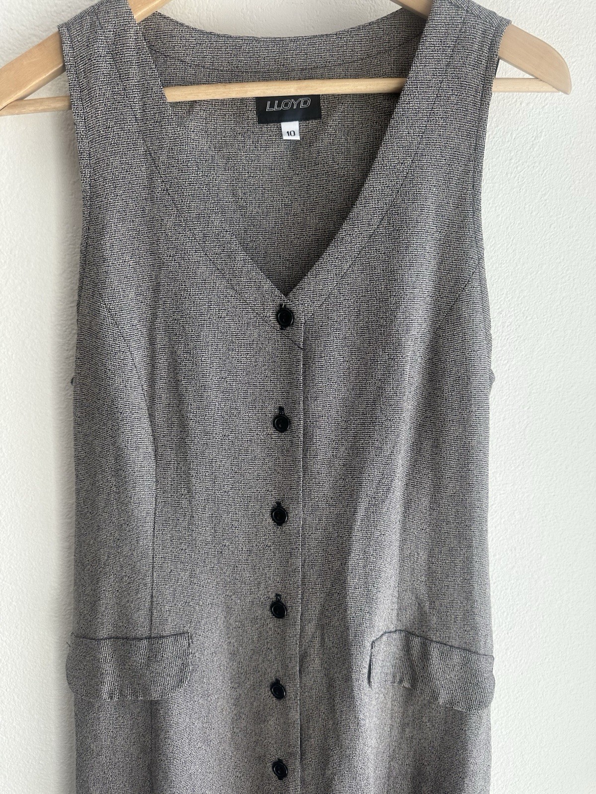 Vintage 90’s Textured Dress with Tie Back Women&rsquo;s 10 Maxi