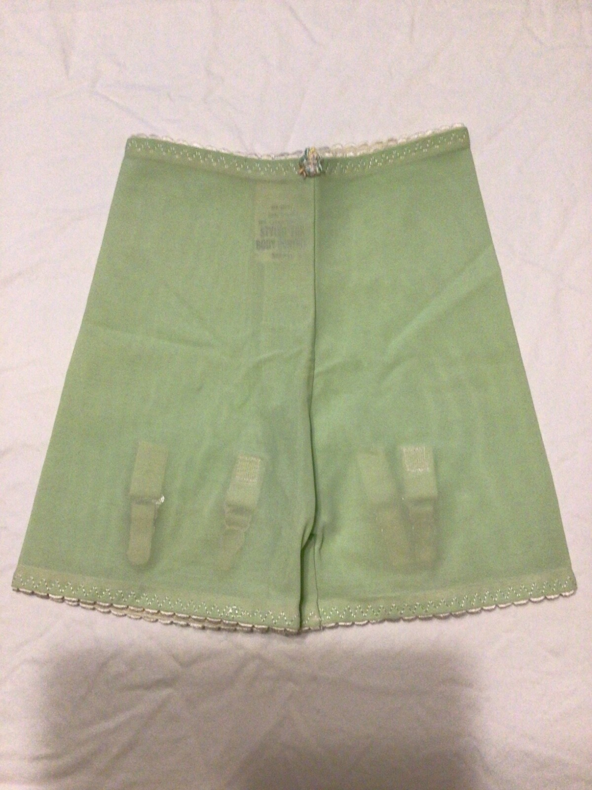 Vintage Styled For Body Control Women&rsquo;s Semi Sheer Panties with Garter Straps S