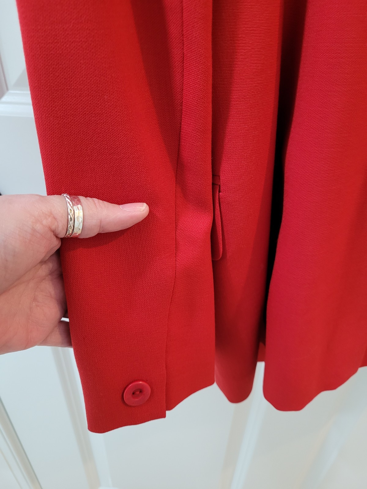 Vintage Jones New York Red 100% Wool Blazer Jacket Sz 10 See Description