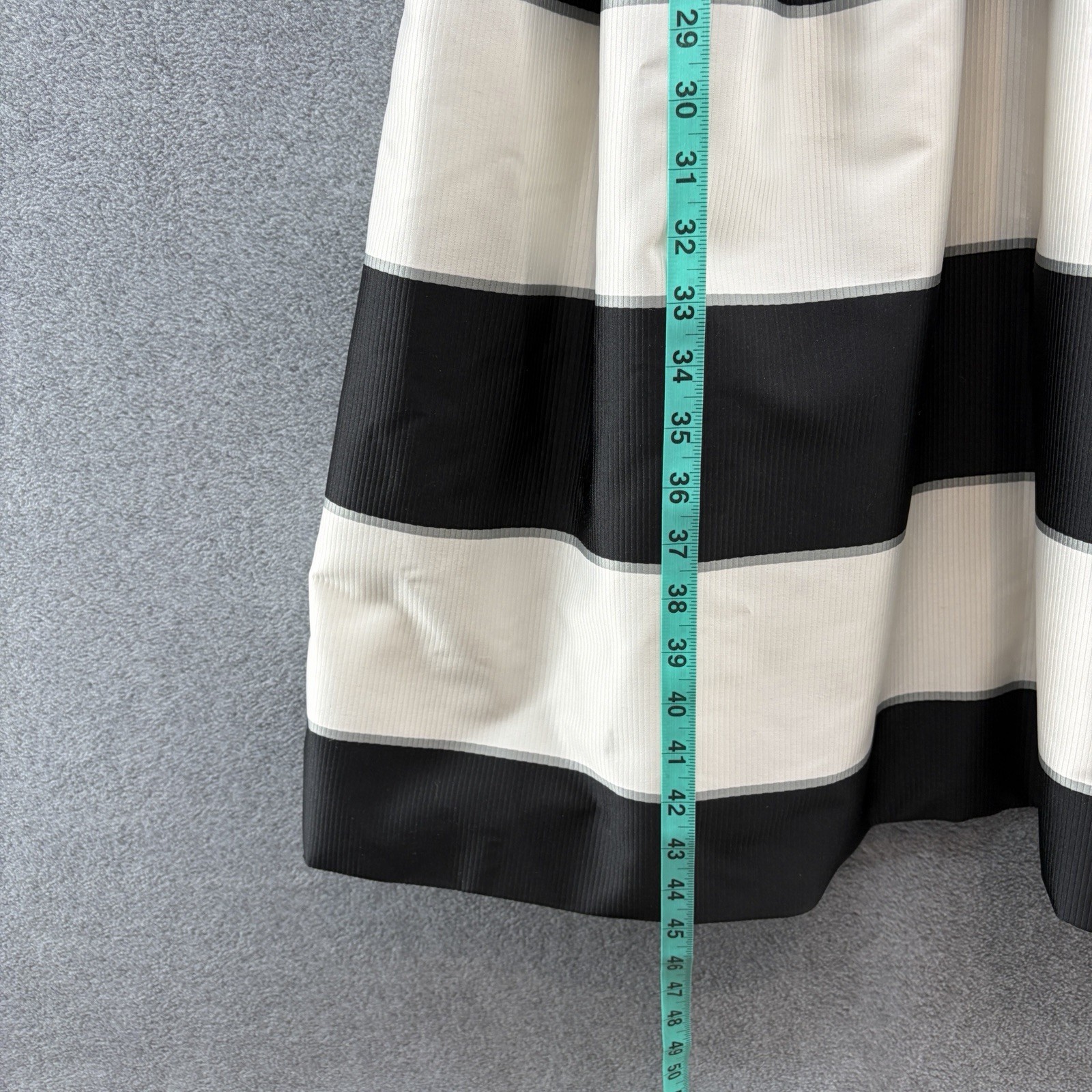 VTG 60s Pauline Trigere Dress XS Black White Stripe Party Event Fit Flare Costum