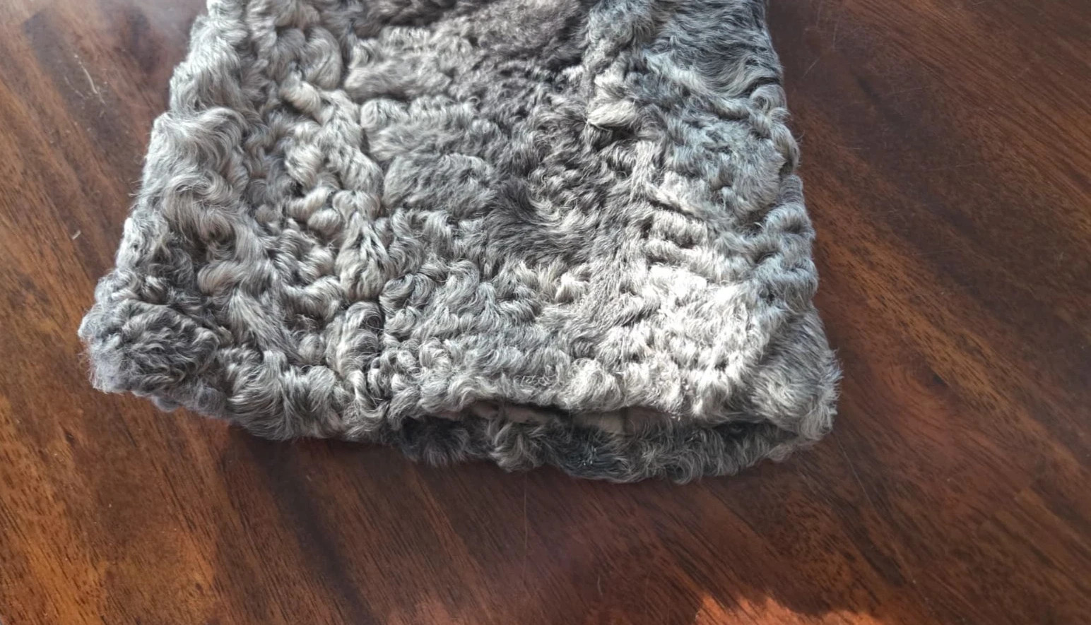 Vintage 1950s Scuby Furs Victoria BC Gray Persian Lamb Coat Cream Mink Shawl 45&Prime;