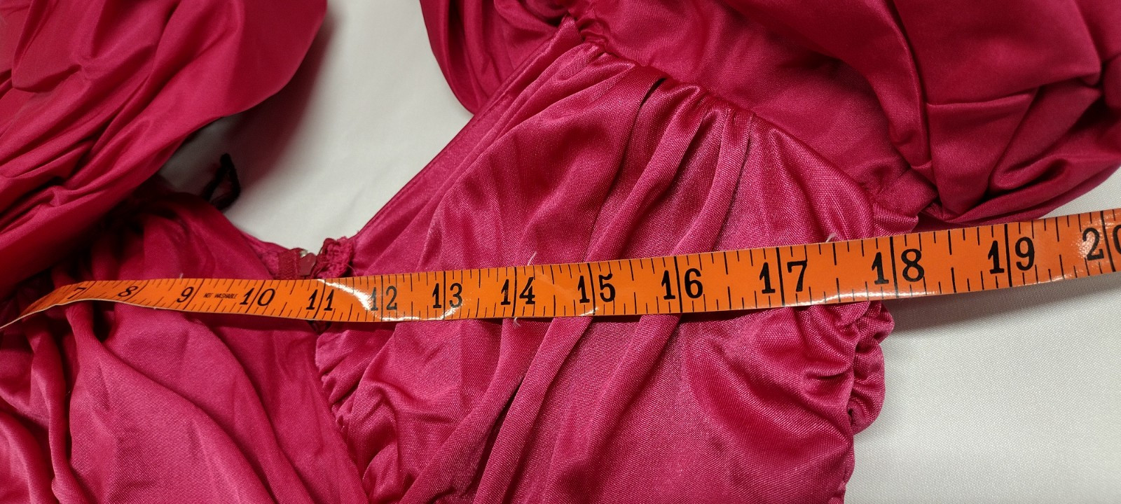 1980s Couture Dress Pink Fuchsia Balloon Sleeve Rhinestone Buttons SAMIR 80s M