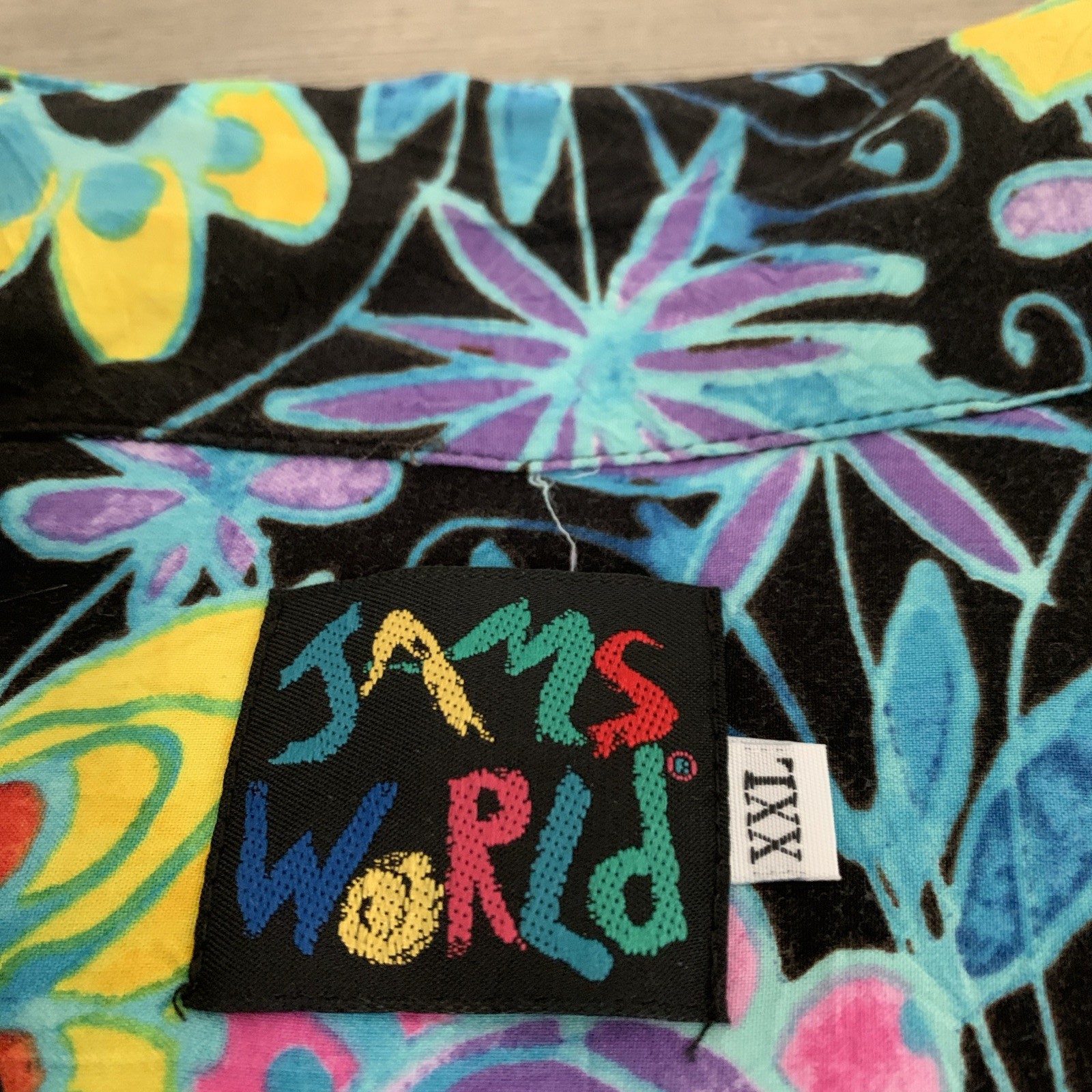 Rare Vintage Jams World 90s Night Bloom Hawaiian Shirt Women’s Floral Sz 2XL