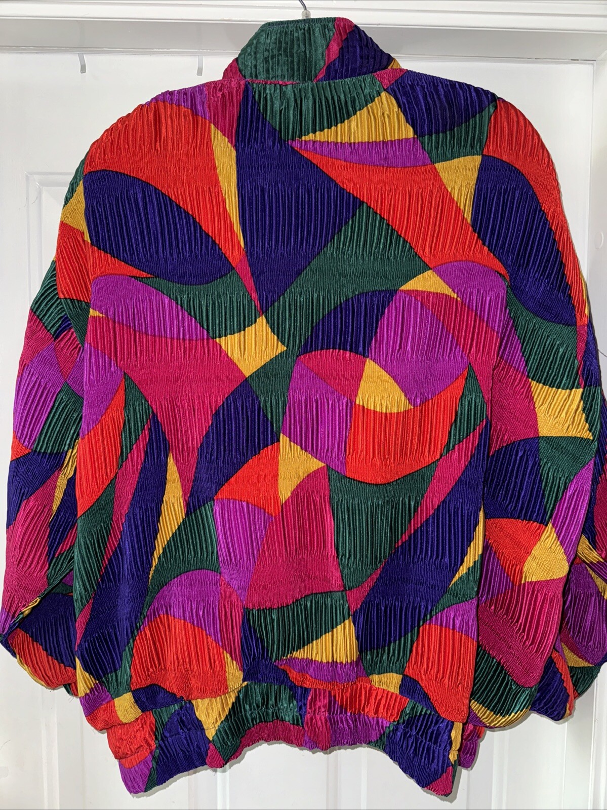 Vintage 90’s Southwest Pizzazz Women&rsquo;s Colorful Polyester Bomber Jacket XL?