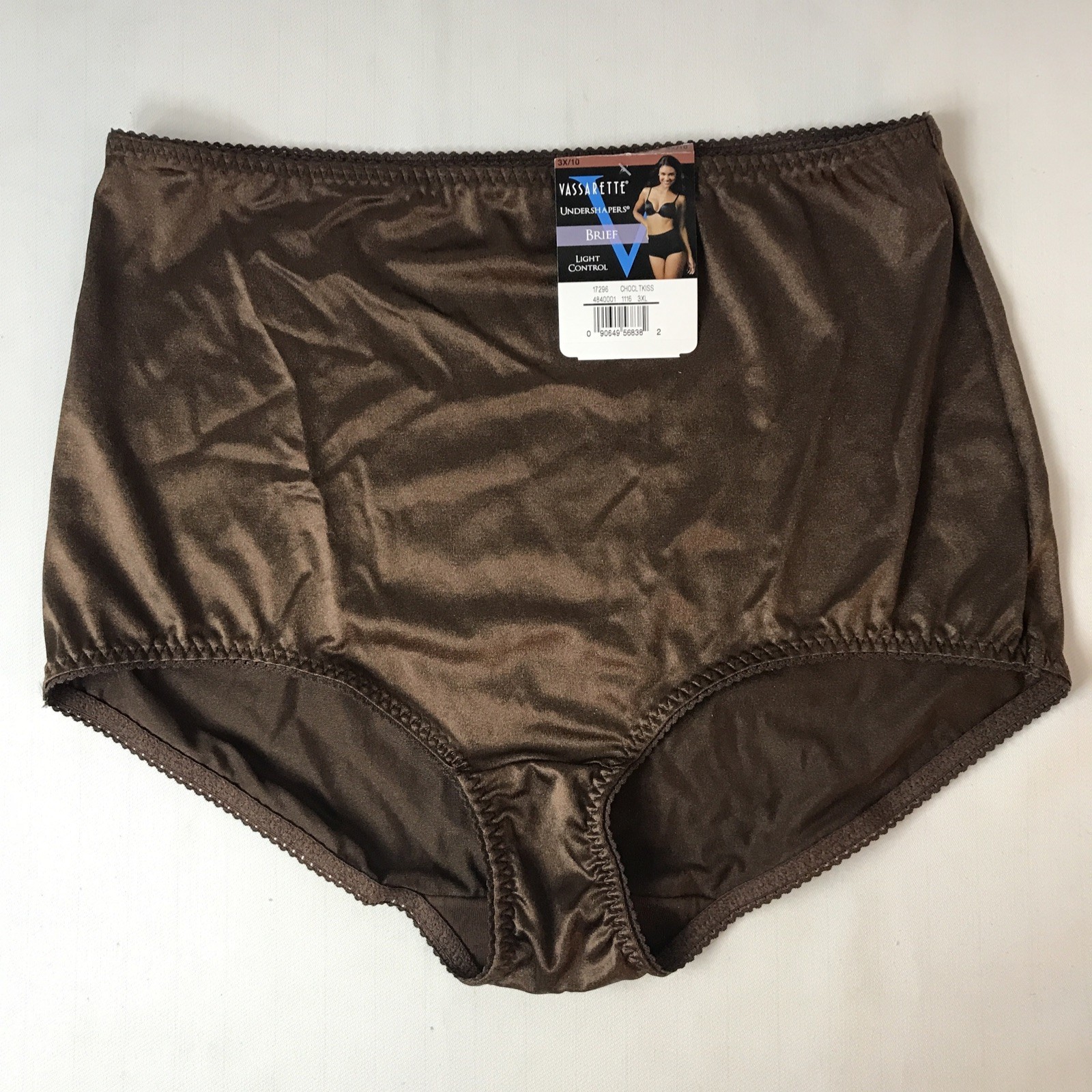 3X Vassarette Undershapers Light Control Panties Second Skin Satin NWT a
