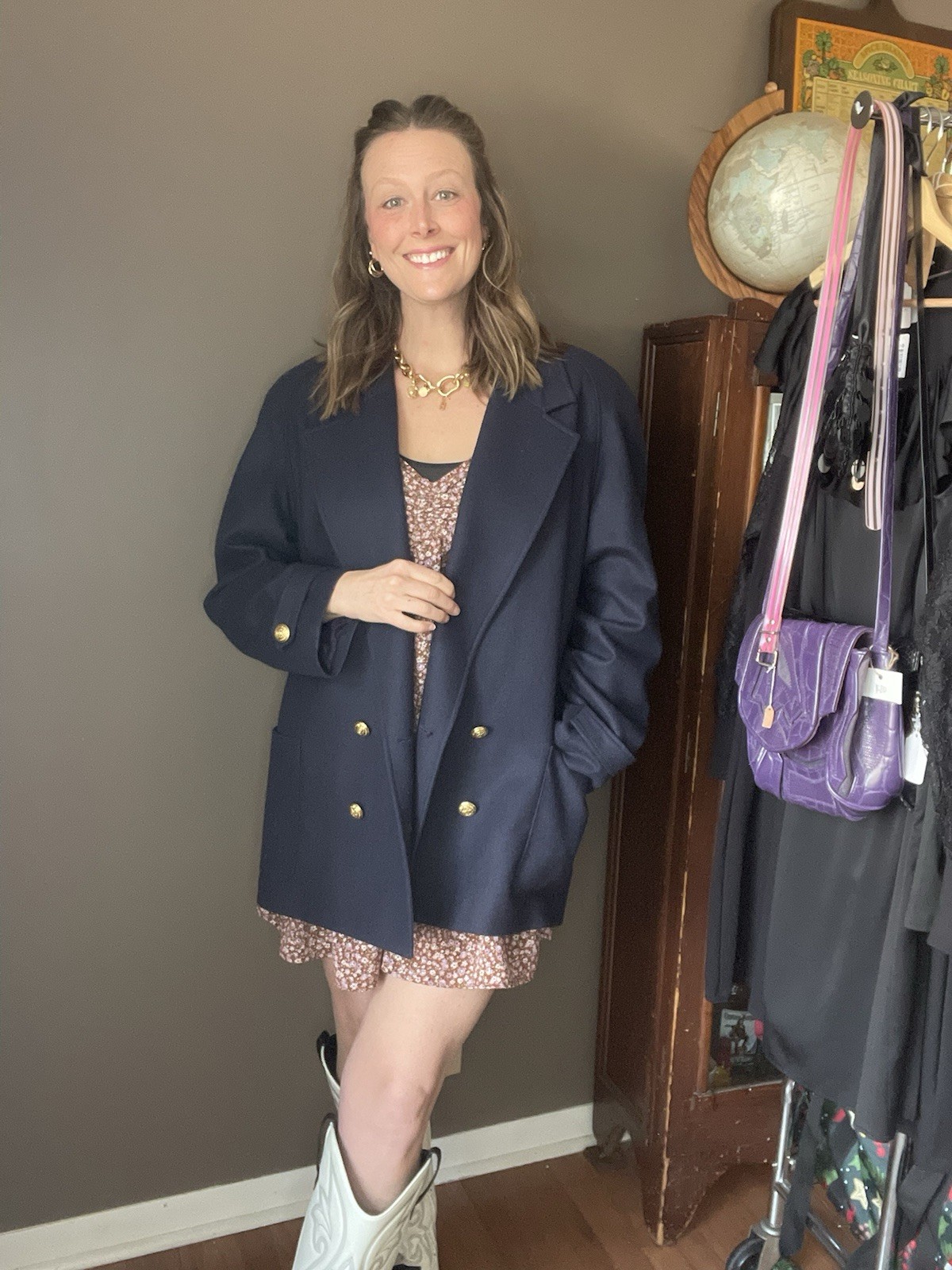 Vintage 1980s Susan Bristol Wool Blazer Jacket Size 14