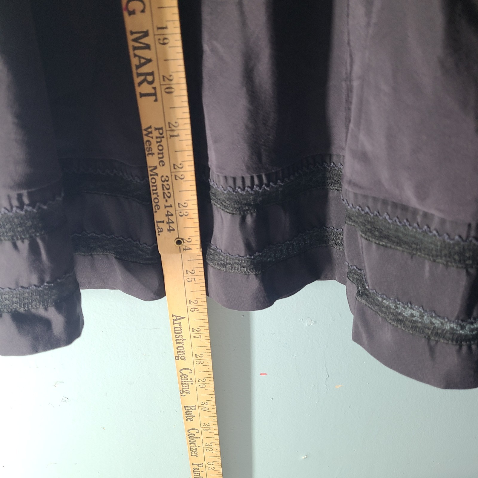 Lady Lynne Black Half Slip Polyester 27” Long Women’s Size Medium Vintage