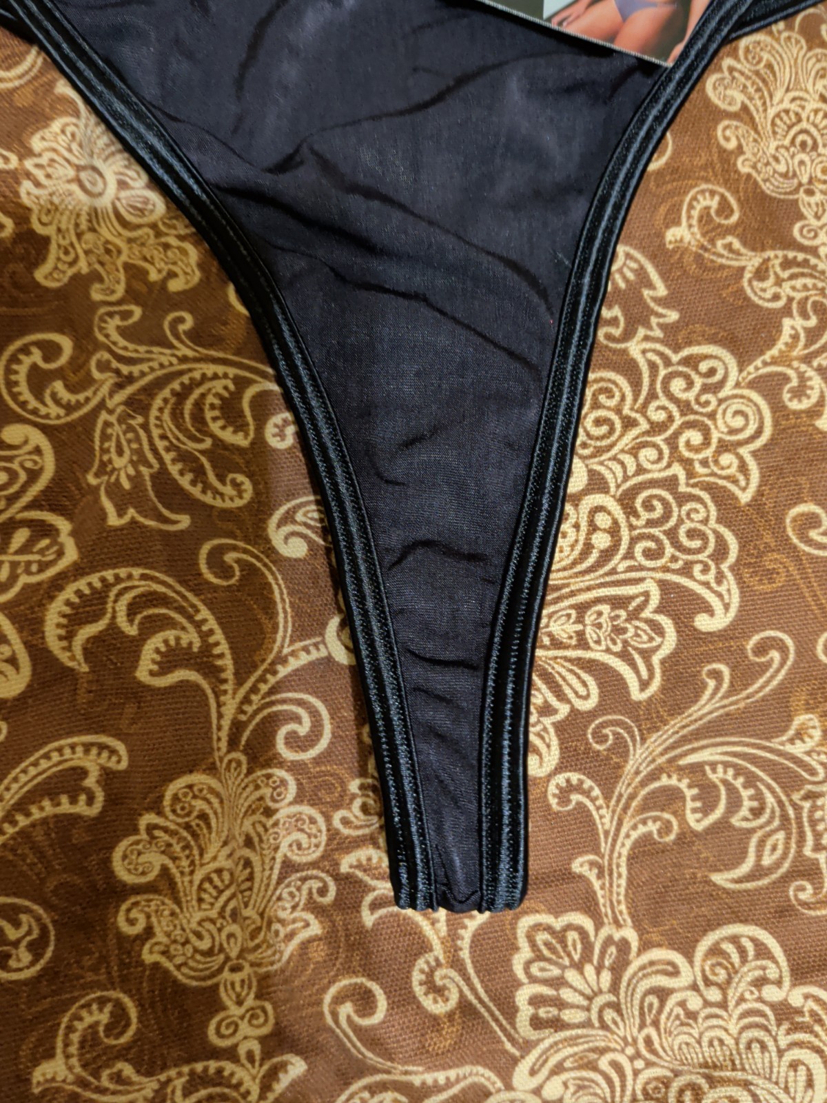 Vintage Vassarette Satin Double String Thong Panties Size 9 XL