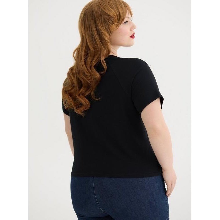 NWT Torrid Retro Chic Fitted Vintage Jersey Crop Tee 3X