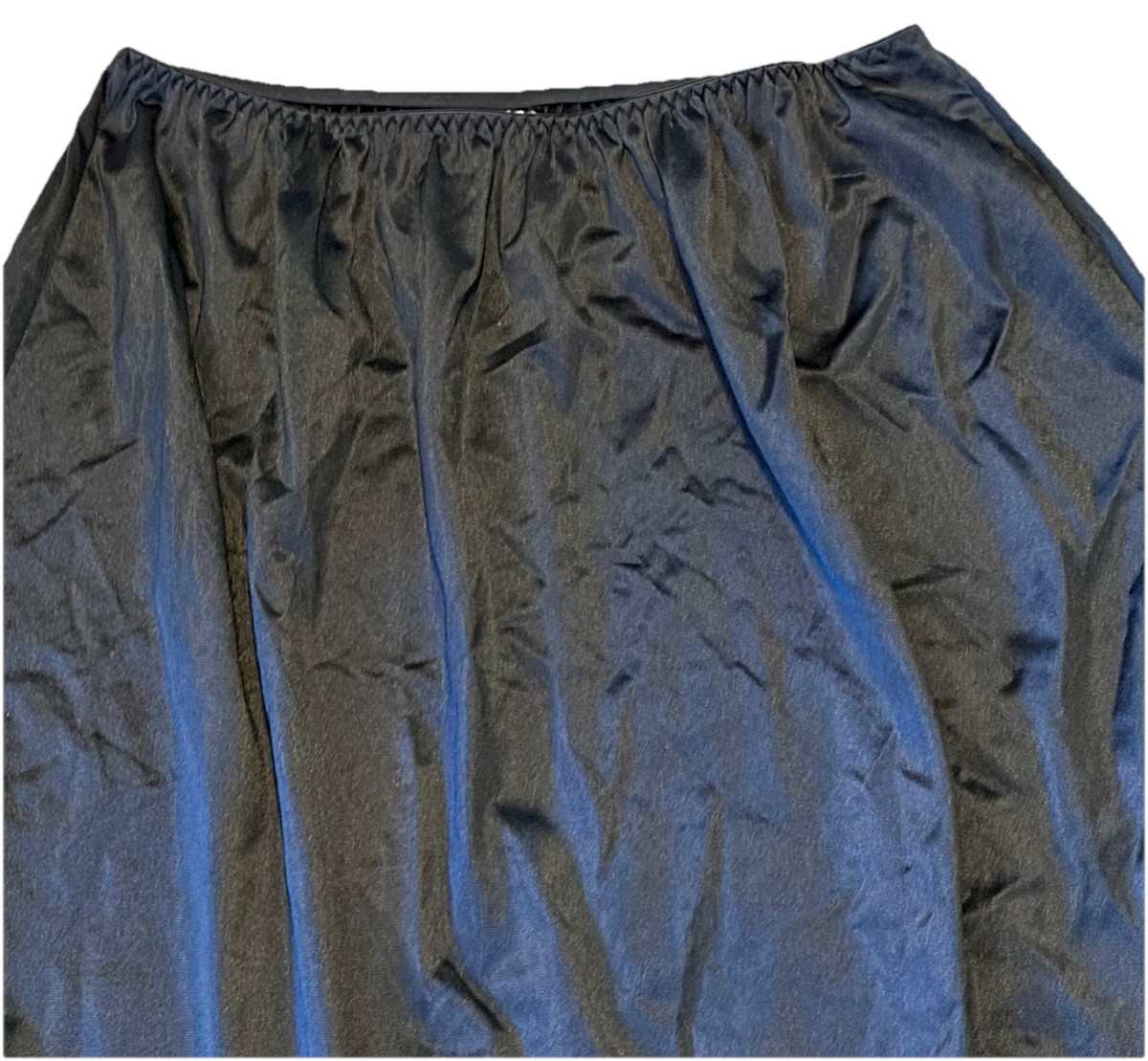 Cabernet Large Half Slip Black Long Lingerie Lace Hem 32 Inches Long No Slit