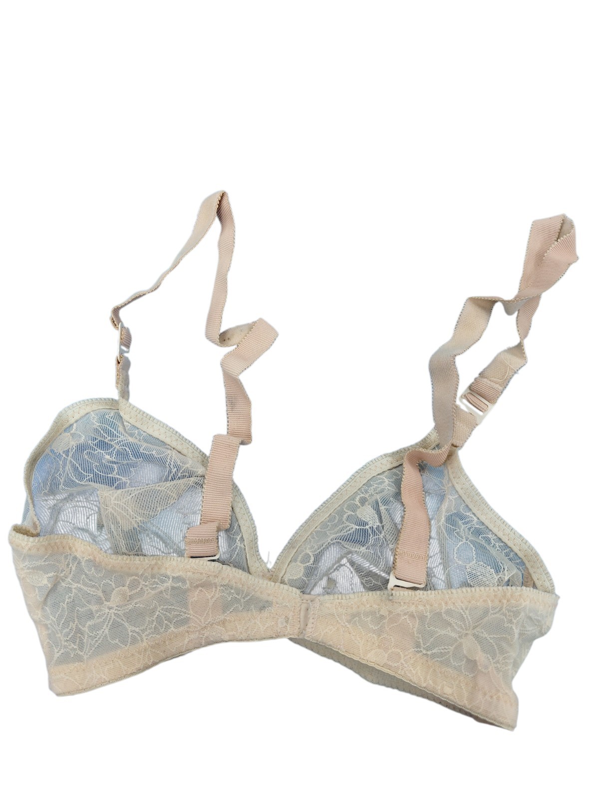 Vintage Beige Exquisite Form Laced Bra Size 32C