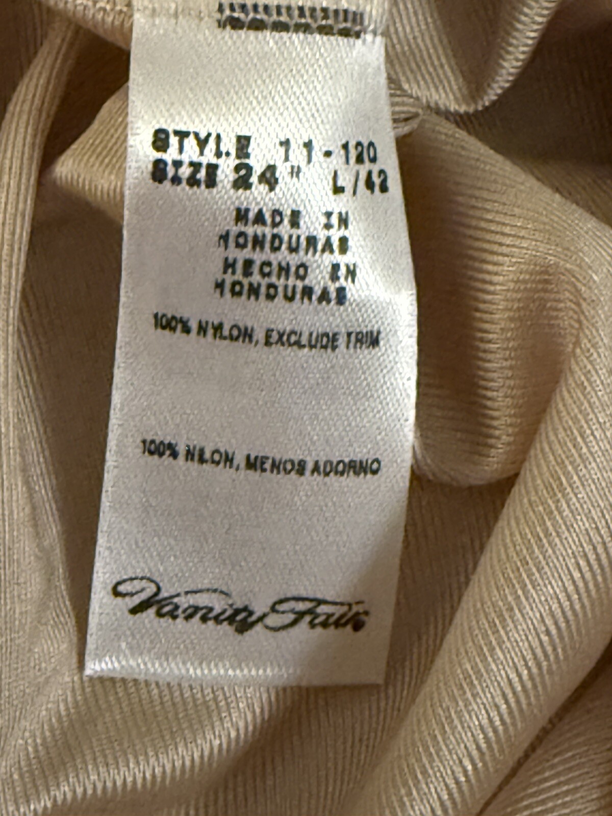 Pin Up Set Vanity Fair Slip & New Cameo Bra Butterfly Strapless Tan Beige 36D M