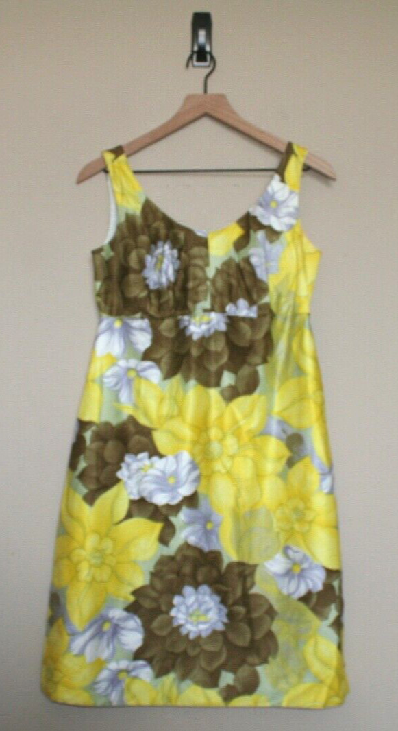 Vintage Sears Dress Sundress 60s 70s Floral Beach Womens Size 10 12 Medium Mod