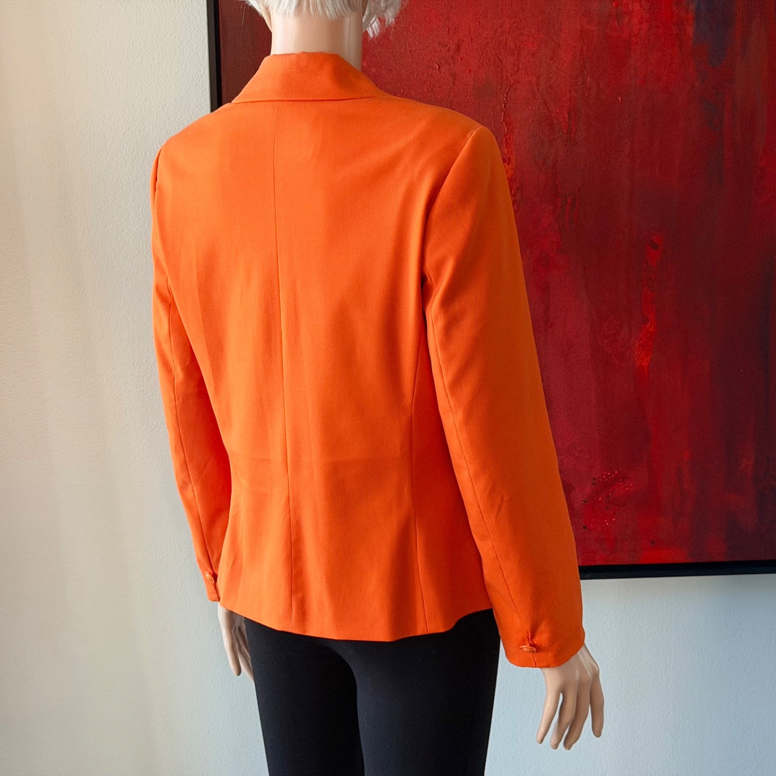 VERSACE JEANS COUTURE orange Blazer 2 button size 42 made in Italy from S/S 1996