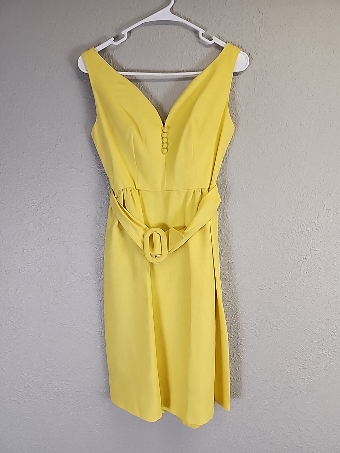 VTG 50&rsquo;s/60&rsquo;s ILGWU Lorrie Deb Yellow Belted Dress SZ 9