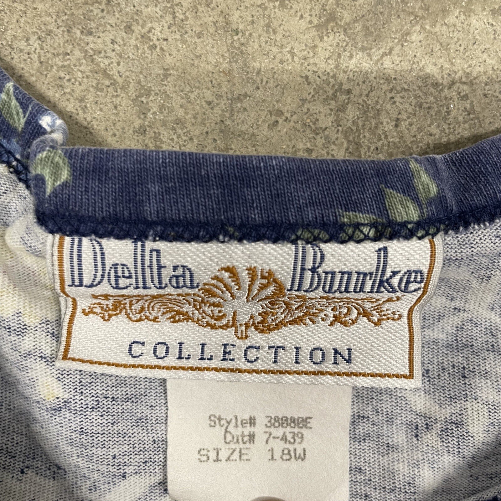 Vintage Delta Burke Collection Made In USA 100% Cotton Size 18W