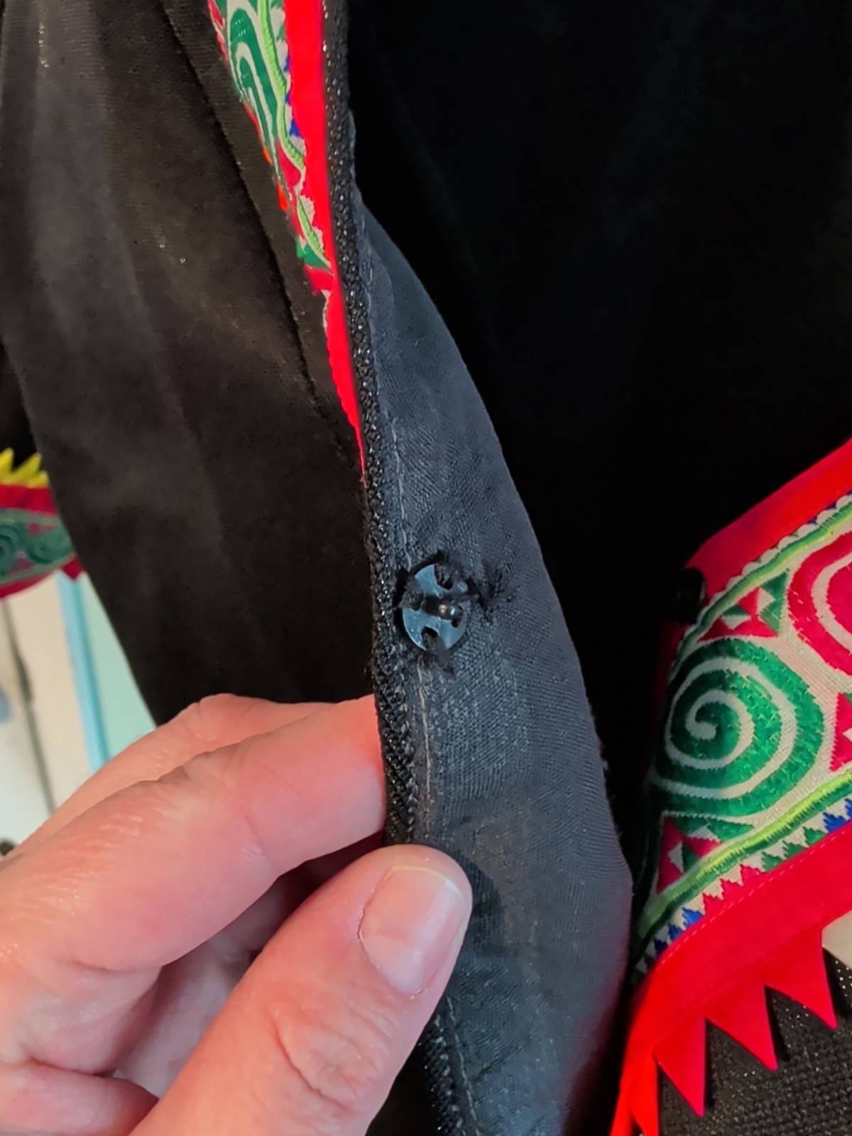 Hand Embroidered Vintage Hmong Jacket Size M