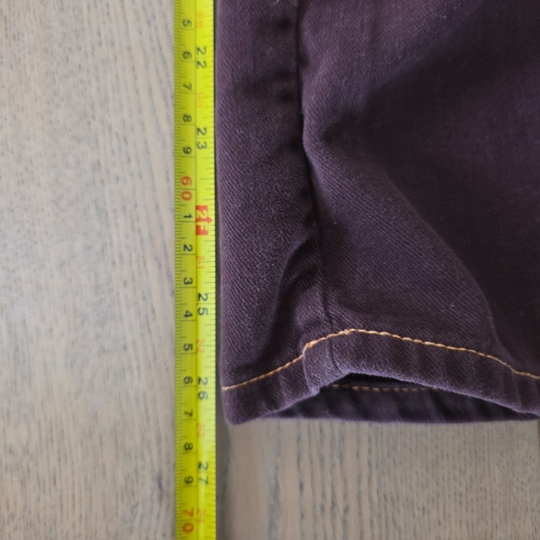 Vtg Alexander&rsquo;s Bell Bottom 100% Cotton Pants Front Pockets Zippers Maroon Sz00