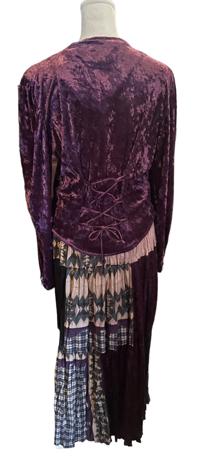 Vintage Circle T By Marilyn Lenox Western Ranch rodeo Velvet Purple Patchwork M