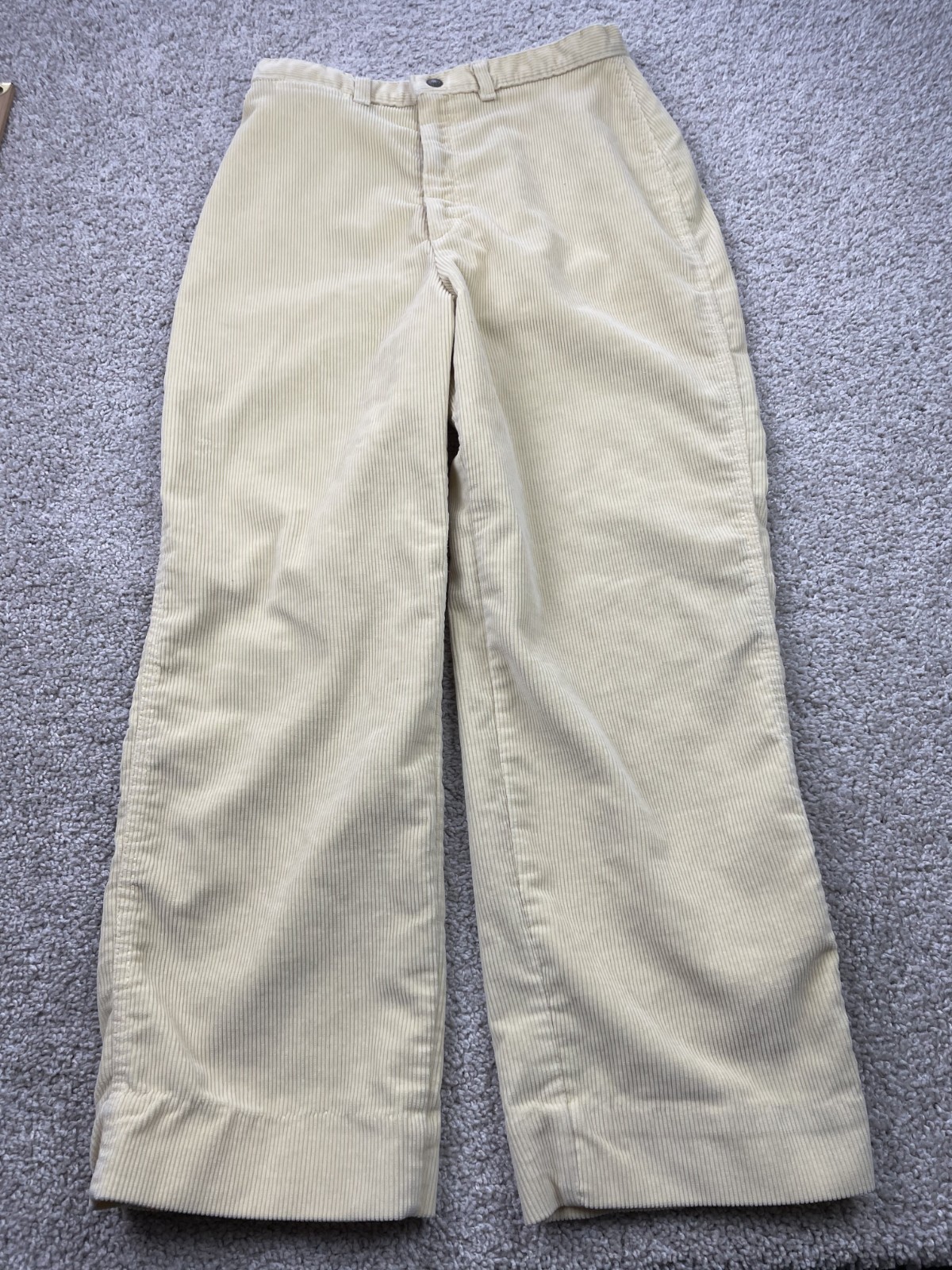 Vtg 70&rsquo;s Levis Corduroy Pants Women 28×26 Yellow High Rise Wide Leg Scovill
