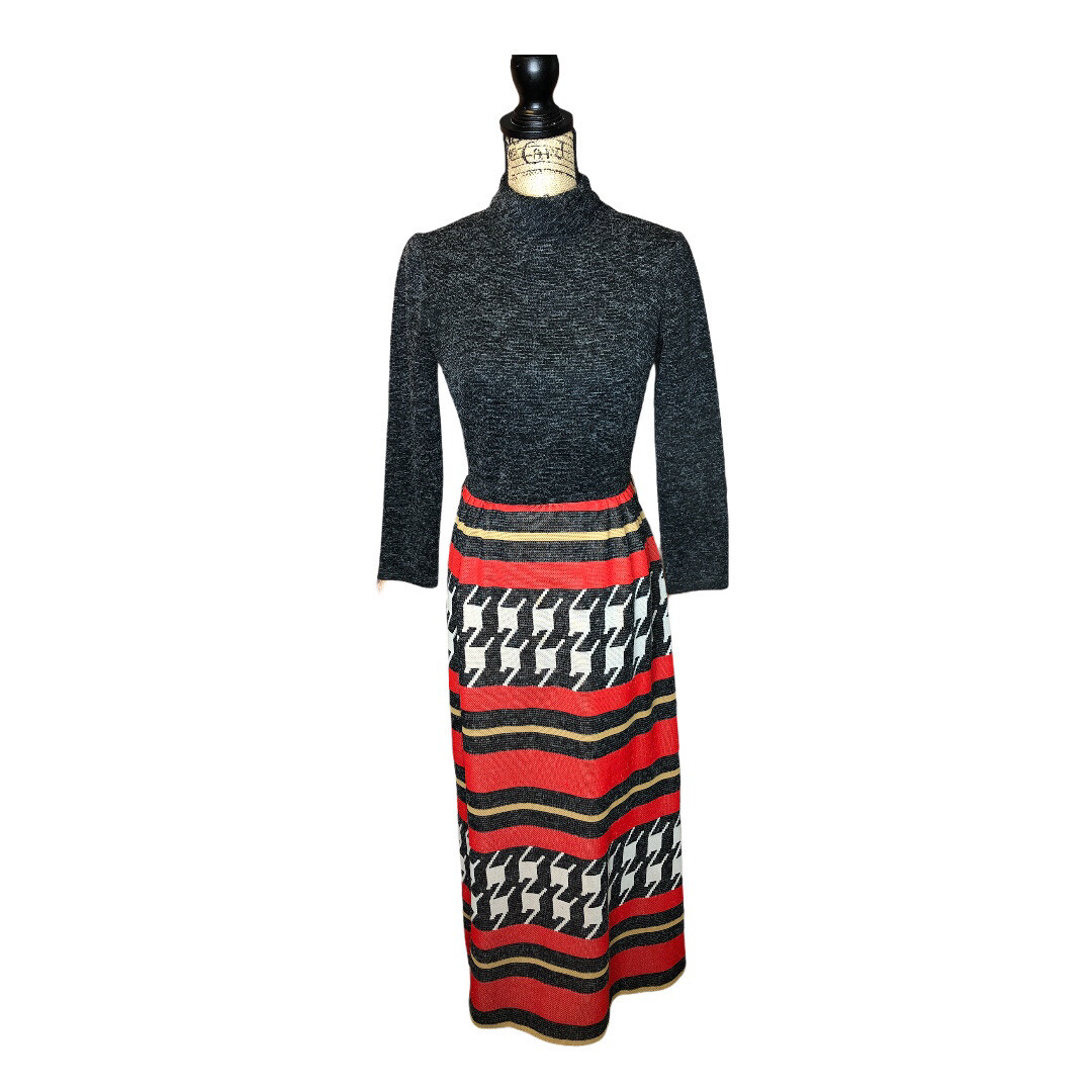 Vintage Mod Maxi dress Jennifer Gee size Small Holiday Cocktail Halloween Party