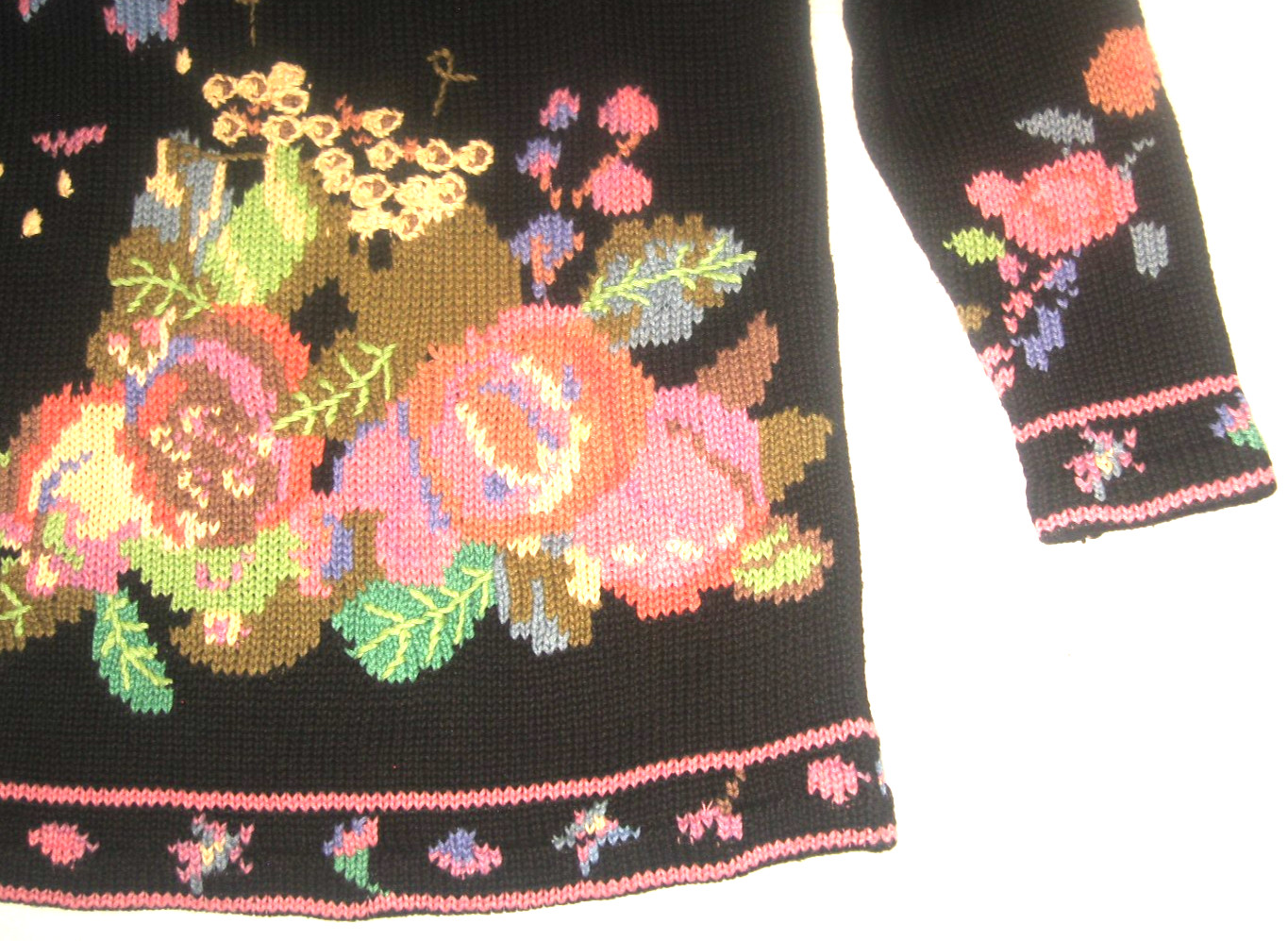 NOS Vintage 90s Oversized Granny Core Ramie Knit Blend Cottagecore Sweater S/M