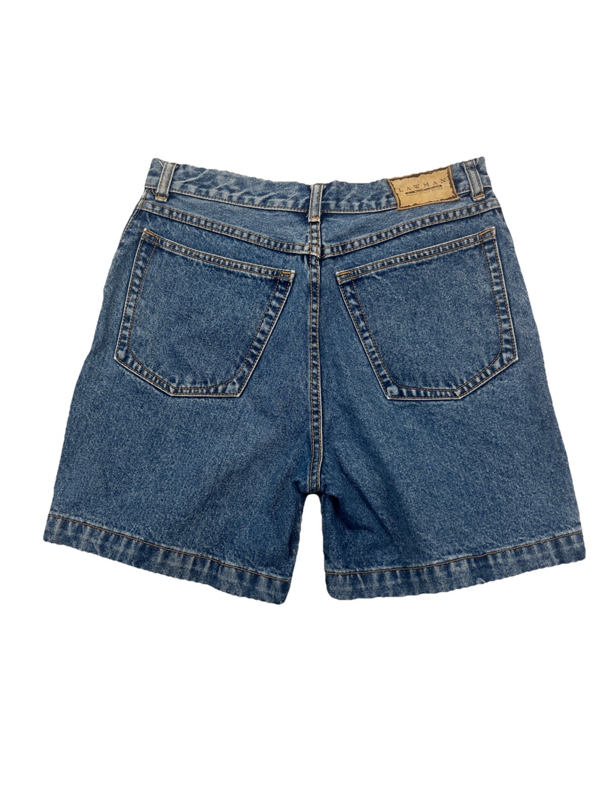 Vtg Lawman Denim High Waisted Button Fly Shorts Retro Size 13