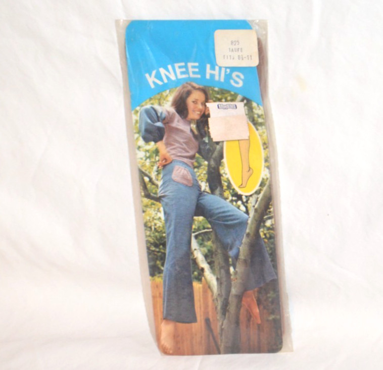 Vintage 1973 Rexham Knee Hi&rsquo;s High Stockings NOS New Sealed Size 8.5-11 Taupe