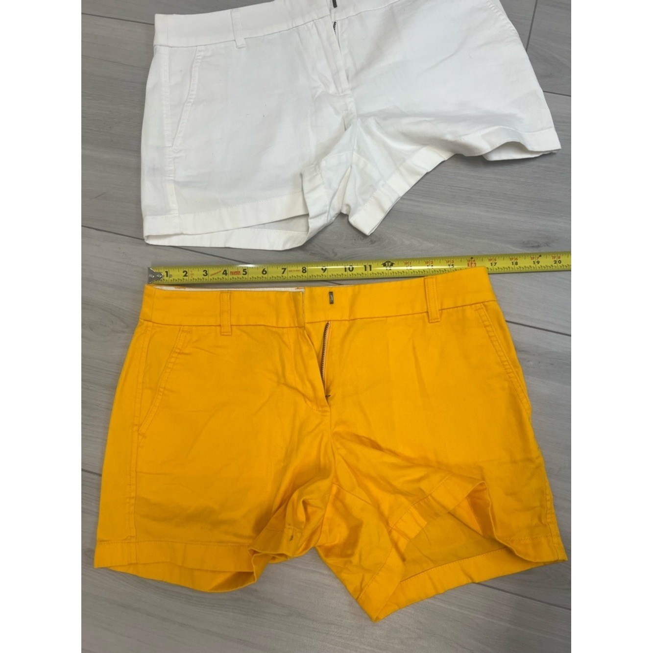 J.Crew 2 Pack BUNDLE Sz 8 White & Yellow Preppy Coastal Grandma Summer Classic