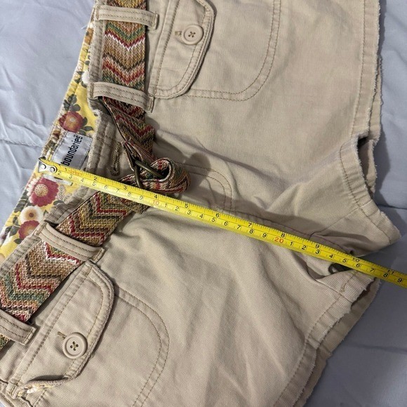 Vintage juniors no boundaries micro mini shorts with belt y2k size 9