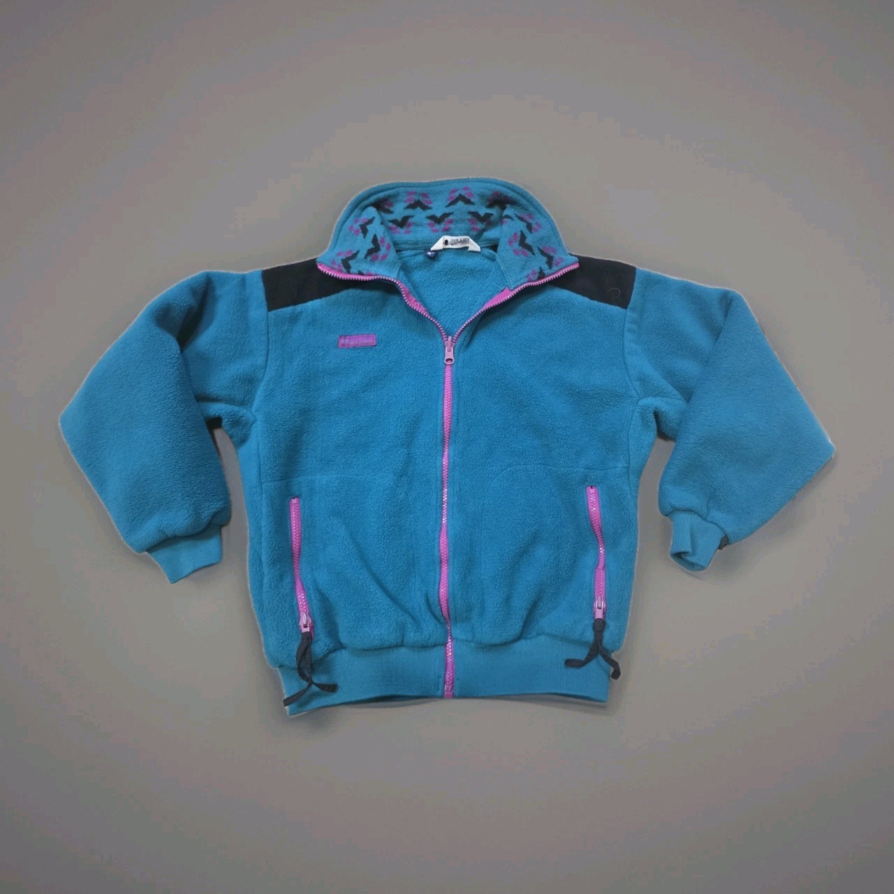 Columbia Fleece Jacket Men Size Medium 1990s Vintage Retro Teal Full Zip USA