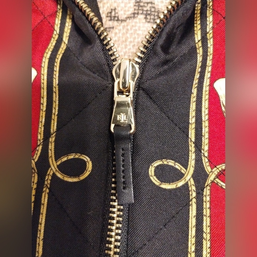 Ralph Lauren Vintage Equestrian Wool And Silk Sweater Zip Jacket Women&rsquo;s Size M