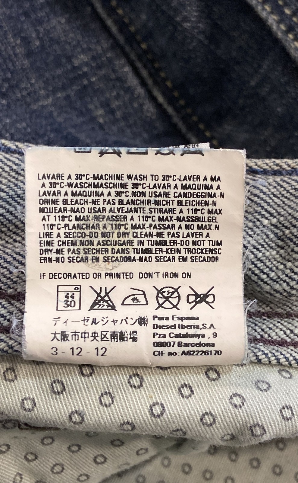 Vintage Y2K Diesel Women&rsquo;s Zaf Washed Blue Bootcut Jeans Made in Italy Sz 28