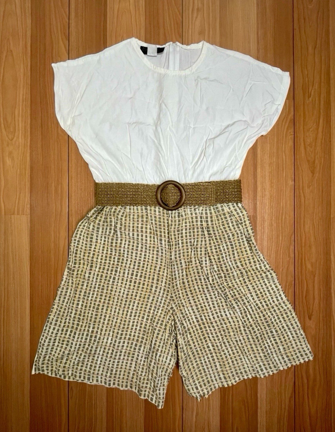 Vintage 80’s Just In Thyme Romper skorts short sleeve top size 14 women’s unique