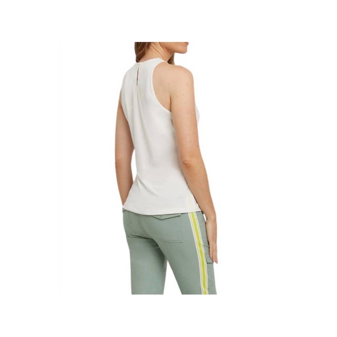 ANATOMIE Cami Luxe Halter Tank Top White