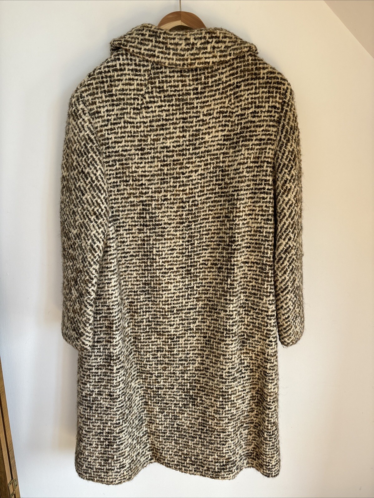 Herbert Bass Wool Coat M* Big Buttons Union Label True Vintage Boucle Nubby