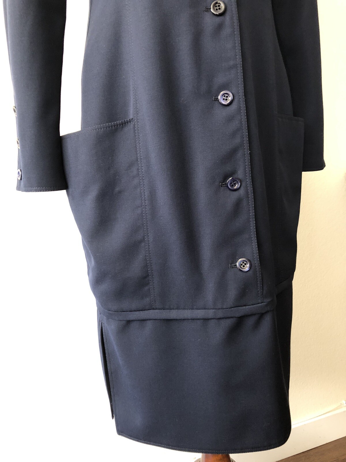 Vintage &rsquo;80s Emanuel Ungaro Parallele Avant Garde Midi Dress Shift Pockets Large