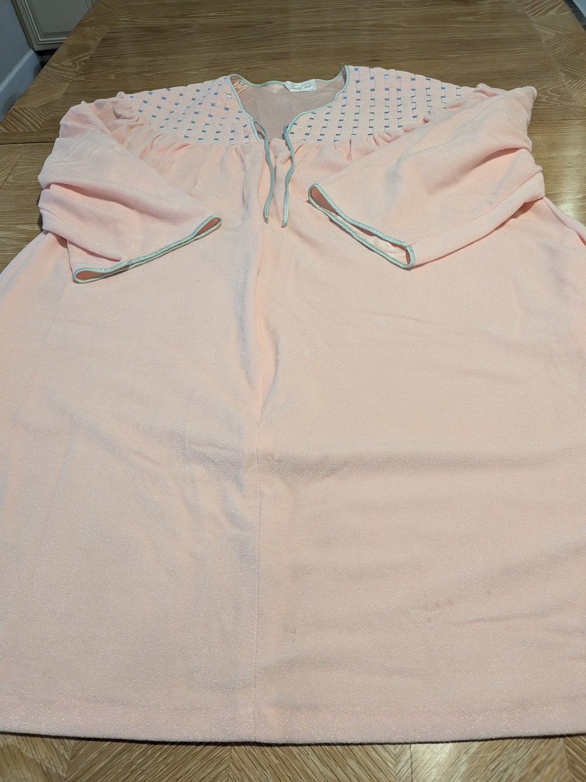 Vintage Vanity Fair Women&rsquo;s XXXL Pink Robe Terry Cloth Trim & PJs