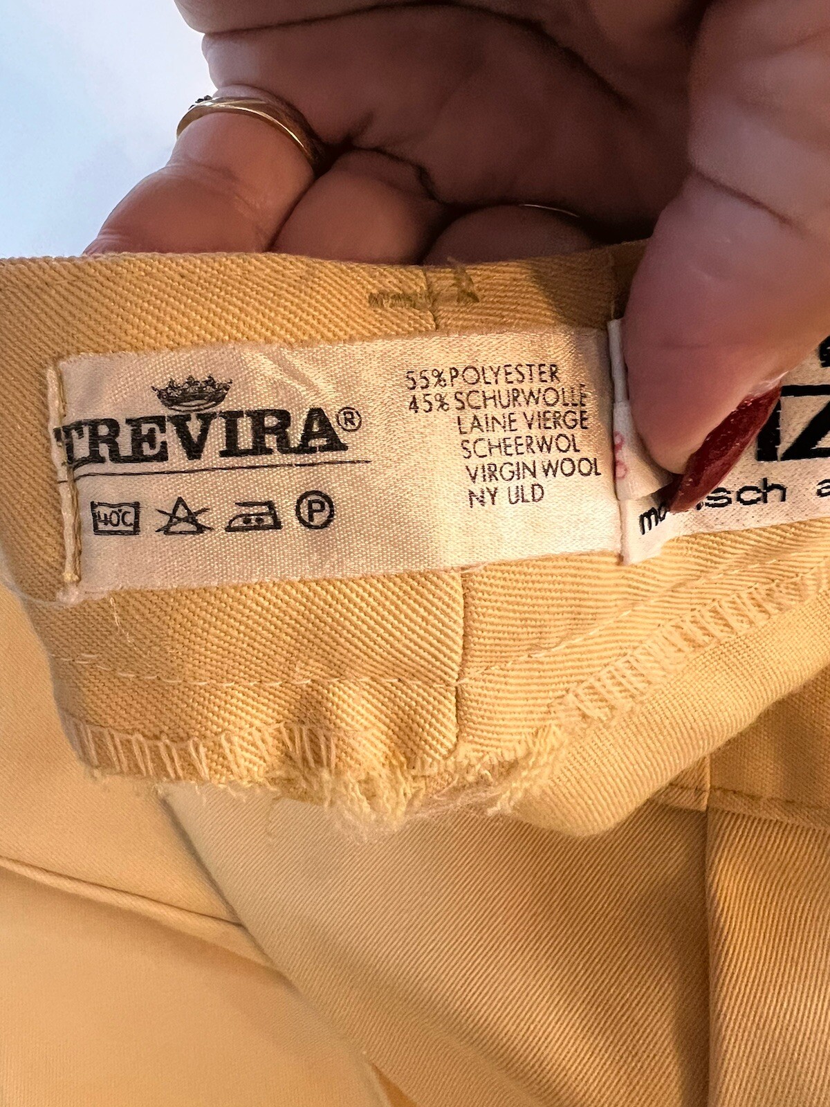 Vintage Poly N Virgin Wool Womens Pants Size 38 W25 Trevor’s Rocke Hosen Selzer