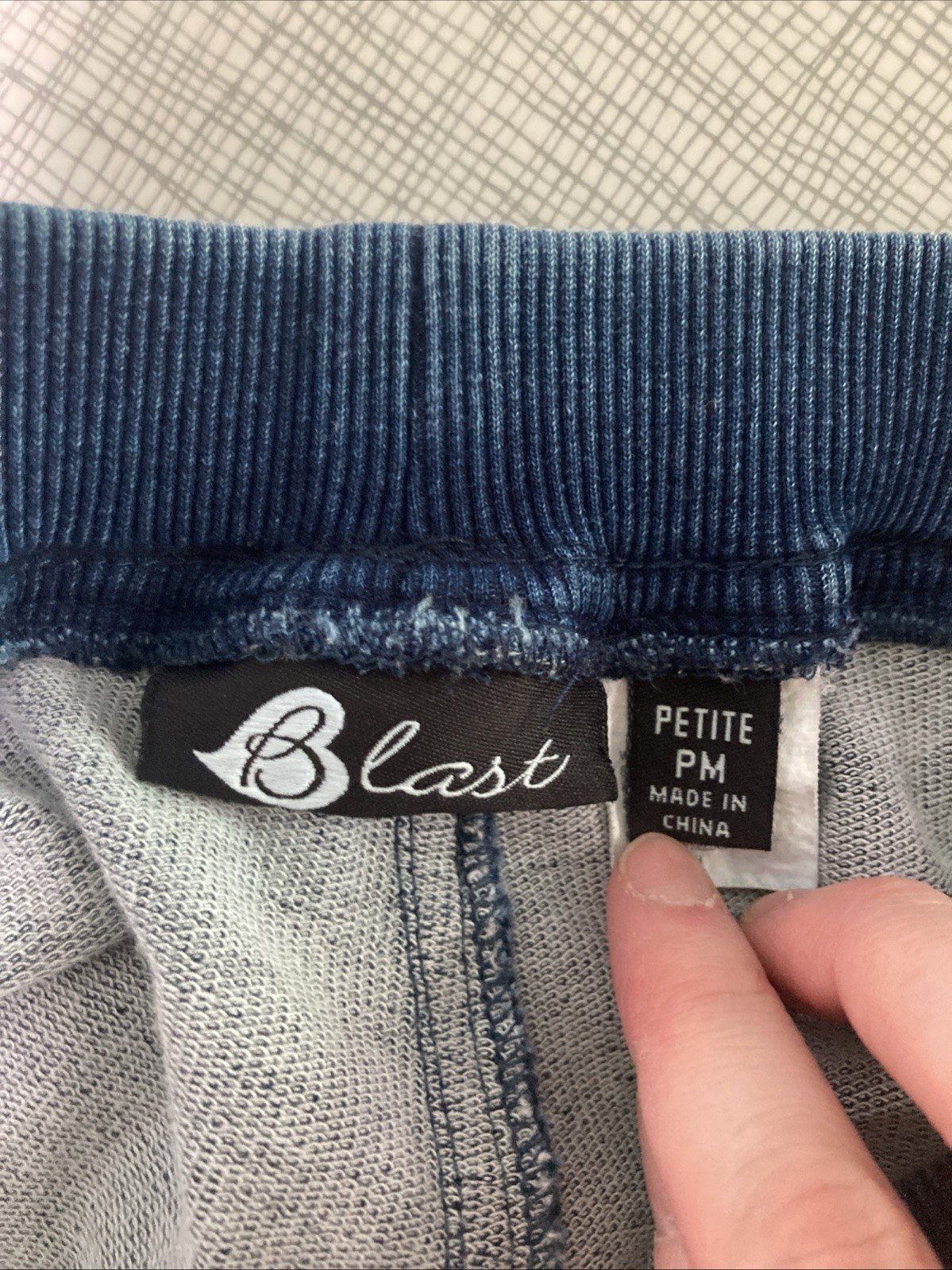 Vtg 90s Y2K Blast Drawstring Denim Pants Petite Medium PM Elastic Waist Comfort