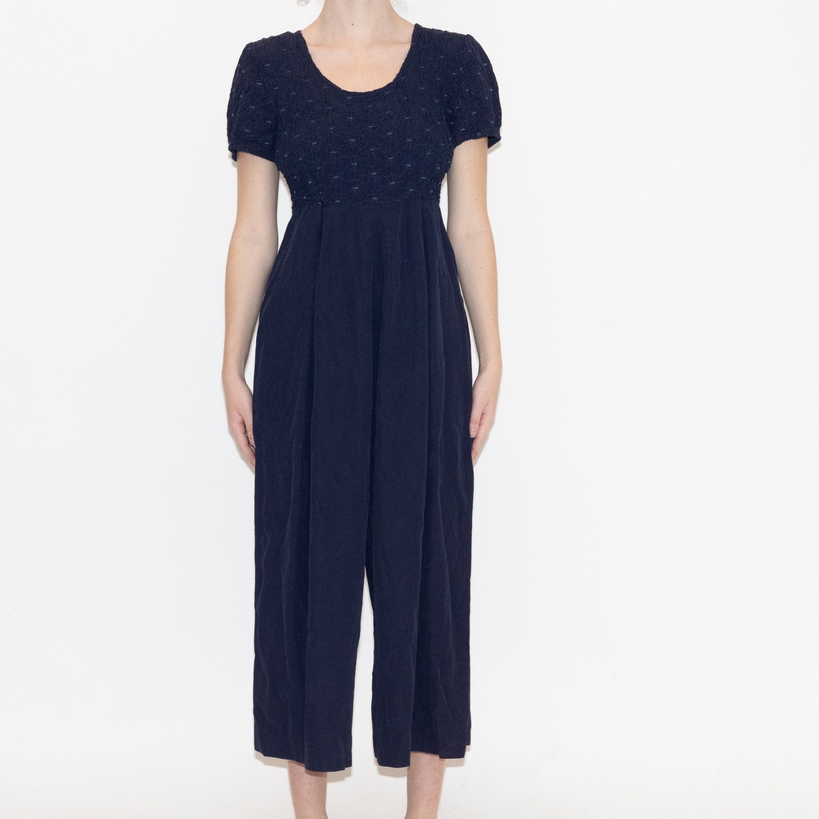 Vintage 80s navy blue jumpsuit high waisted size 13/14 Jeffrey & Jara