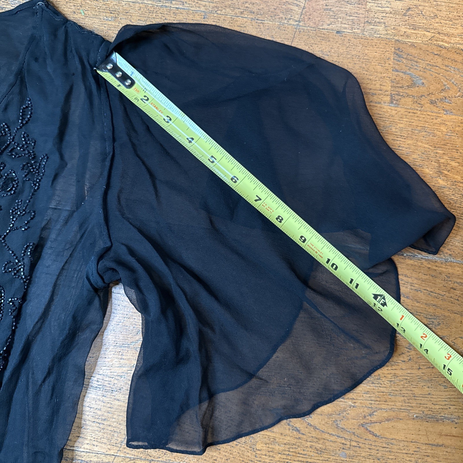 Antique 1920s Beaded Silk Chiffon Flapper Dress – Authentic Art Deco Tabard